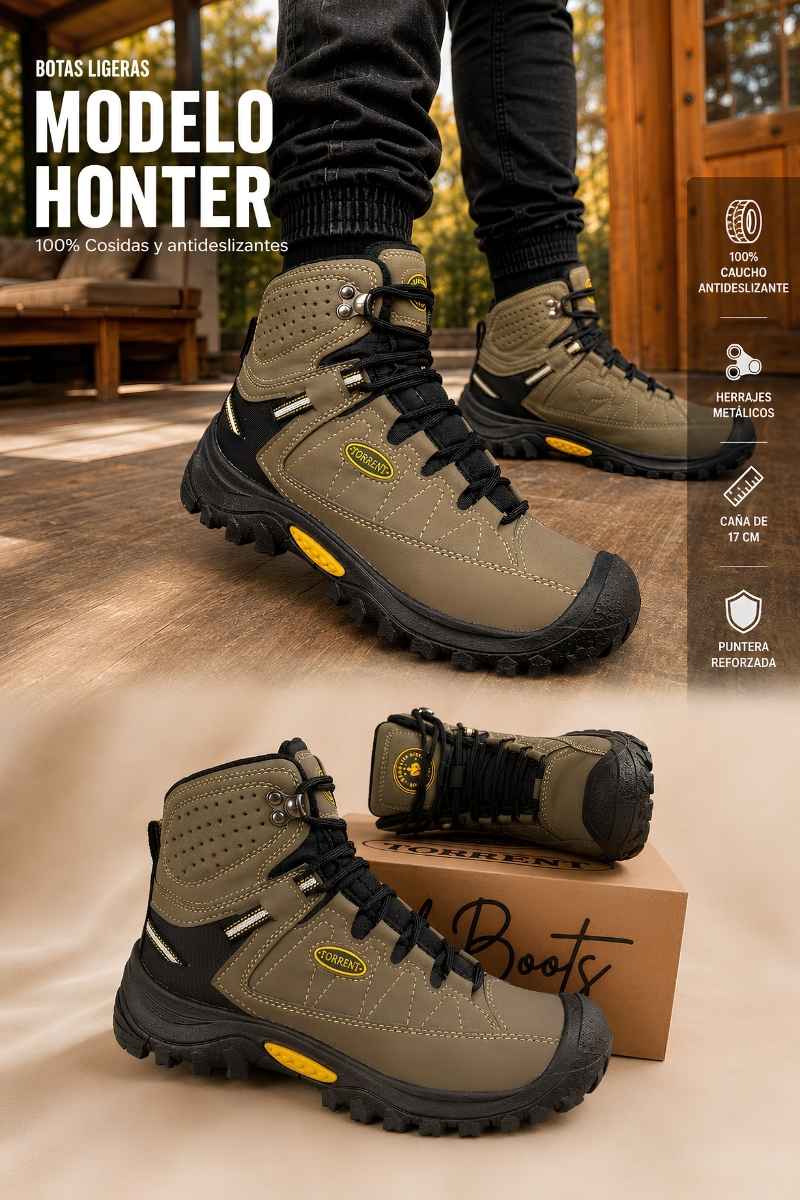 Botas 100% Cosidas Calidad Premium ⚠️(No Tienen Puntera de Seguridad)